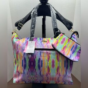 Luv Betsey Johnson Multicolor Jaycee Weekender Overnighter Travel Tote Bag
